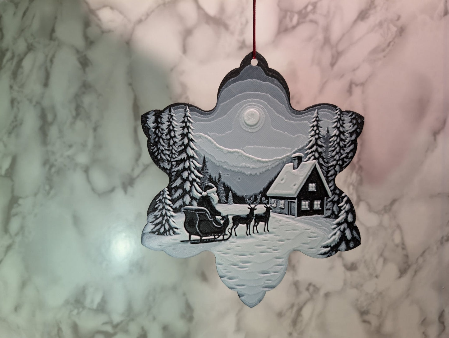 Christmas Scene Tree Ornament - Charlay Creations