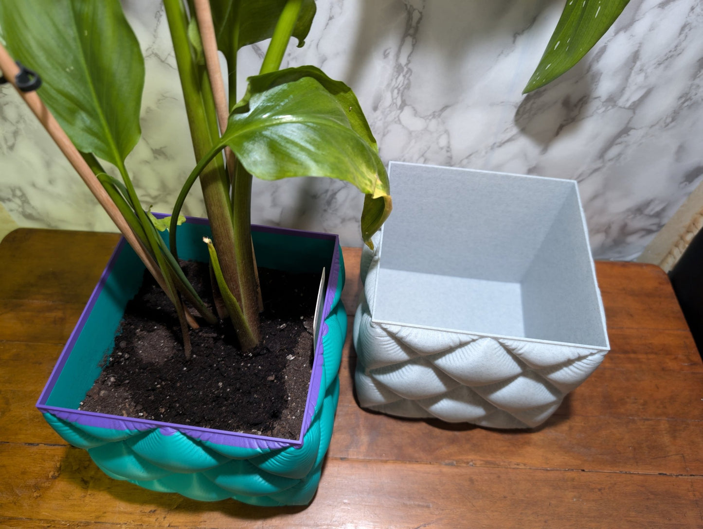 Simulated Fabric Planter - Charlay Creations